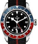 Heritage Black Bay GMT in Stainless Steel with Red / Blue Bezel on Fabric Strap with Black Domed Dial
