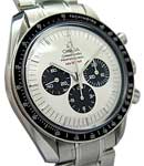 Speedmaster Professional Chronograph Moon in Steel on Steel Bracelet with White Dial
