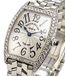 White Gold Cintre Curvex 1752 QZD in White Gold with Factory Diamond On White Gold Bracelet with Silver Dial
