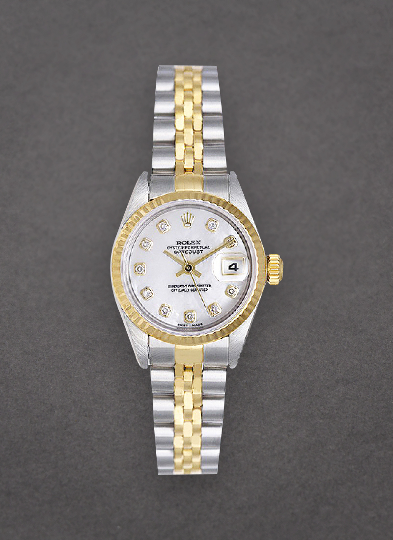 Pre-Owned Rolex Ladies 26mm Datejust 2-Tone in Steel and Yellow Gold Fluted Bezel