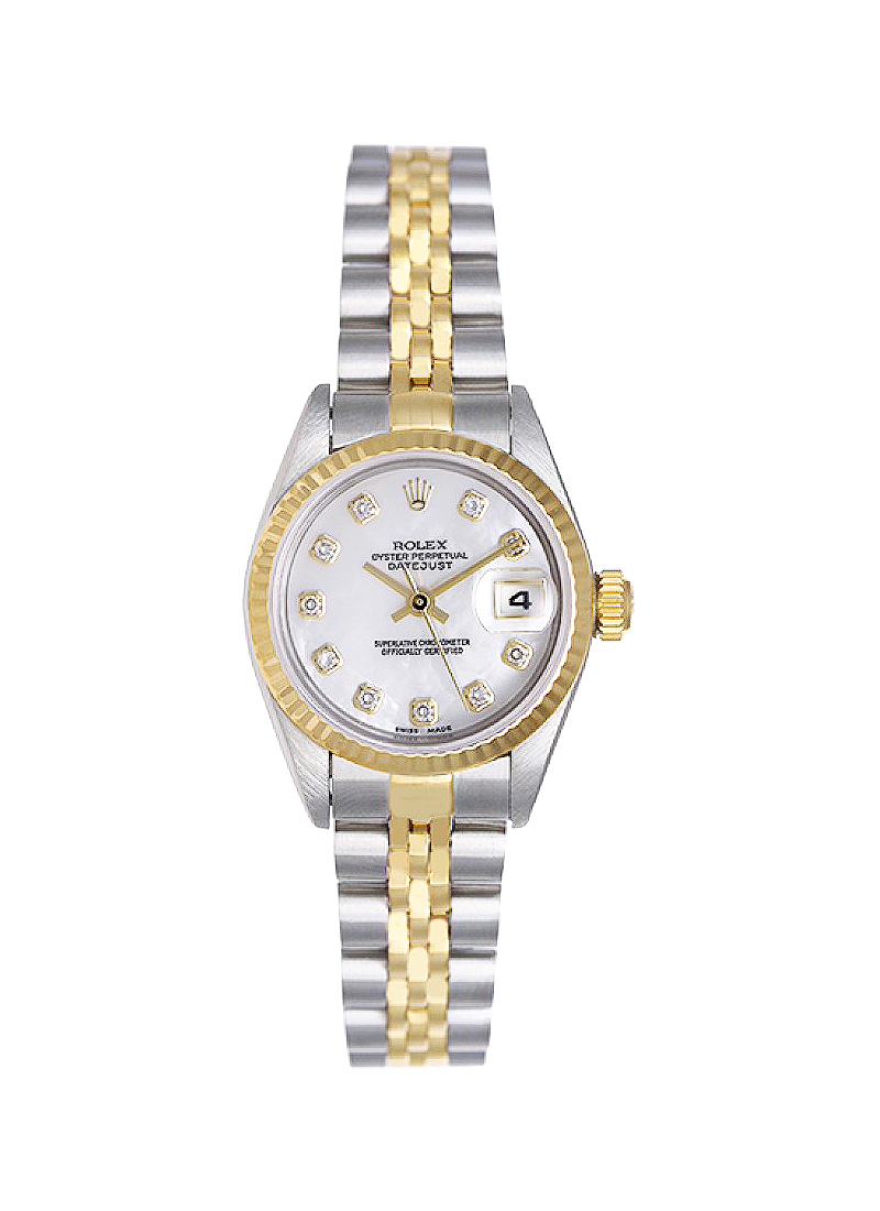 Pre-Owned Rolex Ladies 26mm Datejust 2-Tone in Steel and Yellow Gold Fluted Bezel