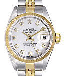 Ladies 26mm Datejust 2-Tone in Steel and Yellow Gold Fluted Bezel on Jubilee Bracelet with MOP Diamond Dial