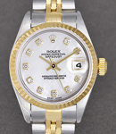 Ladies 26mm Datejust 2-Tone in Steel and Yellow Gold Fluted Bezel on Jubilee Bracelet with MOP Diamond Dial