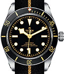 Heritage Black Bay Fifty-Eight in Stainless Steel on Black Fabric Strap with Black Domed Dial