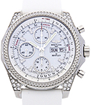 Bentley GT II Automatic in Steel on White Rubber Strap with White Diamond Dial
