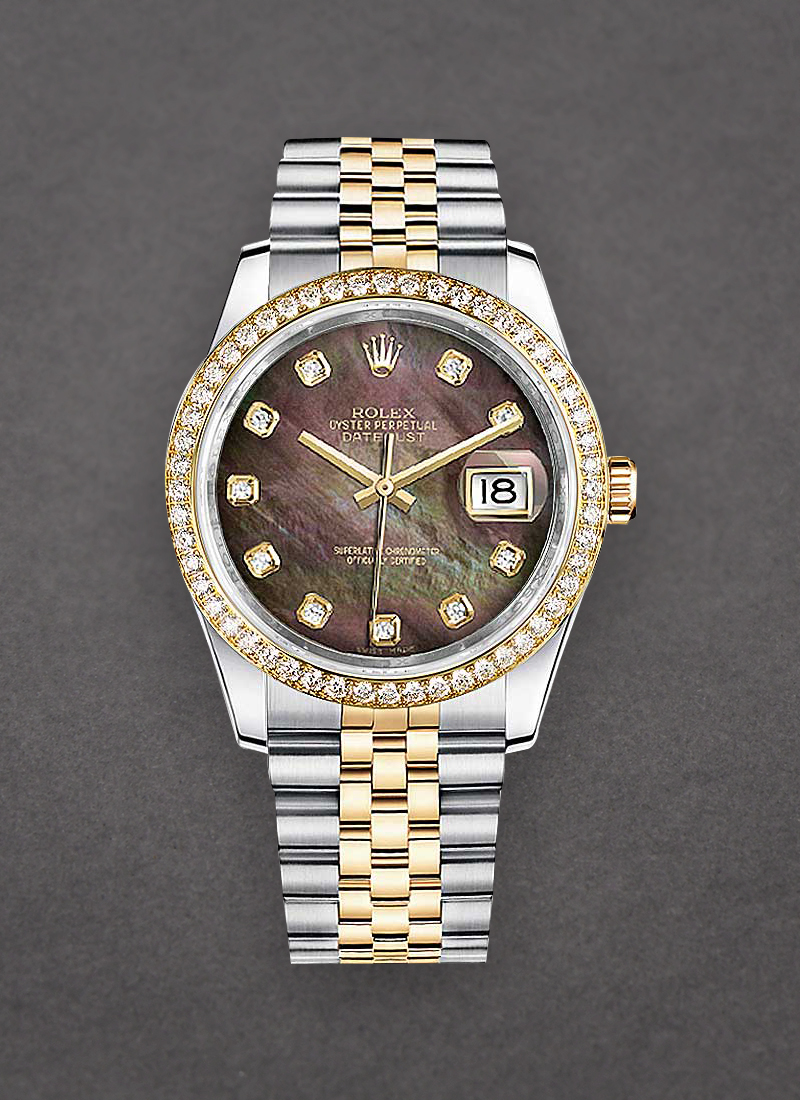 Pre-Owned Rolex 2-Tone Datejust 36mm with Diamond Bezel