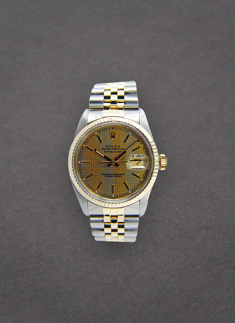 Pre-Owned Rolex Datejust 36mm in Steel with Yellow Gold Fluted Bezel 