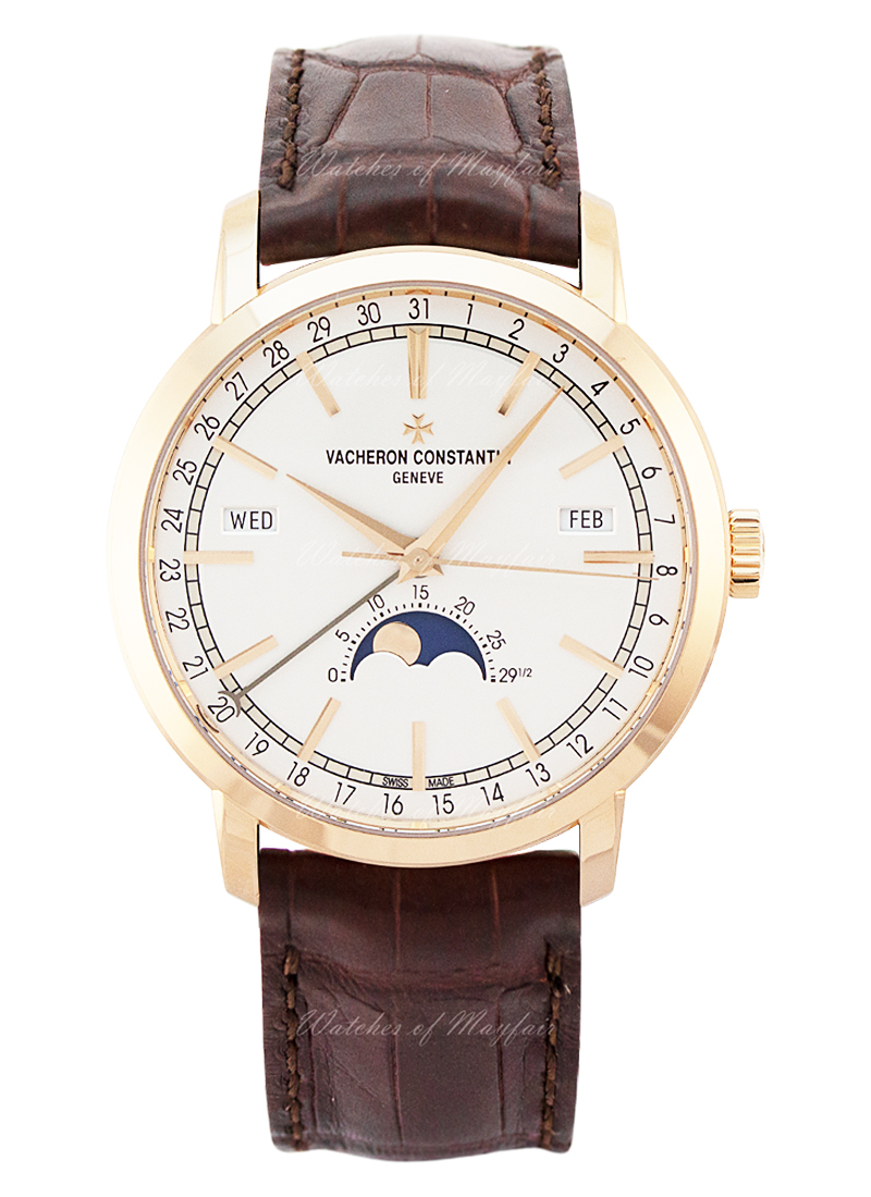 Vacheron Constantin Patrimony Moonphase and Retrograde Date in Rose Gold