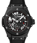 Big Bang  Meca in Black Ceramic on Black Rubber Strap with Black Skeleton Dial