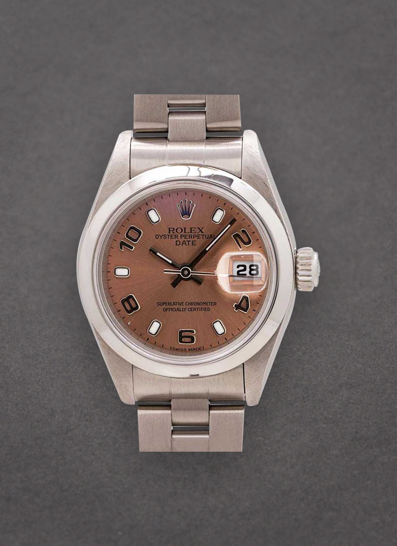 Pre-Owned Rolex Ladies 26mm Date in Steel with Smooth Bezel