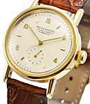 Vintage Rolex 3716 - Automatic in Yellow Gold on Brown Alligator Leather Strap with Silver Dial