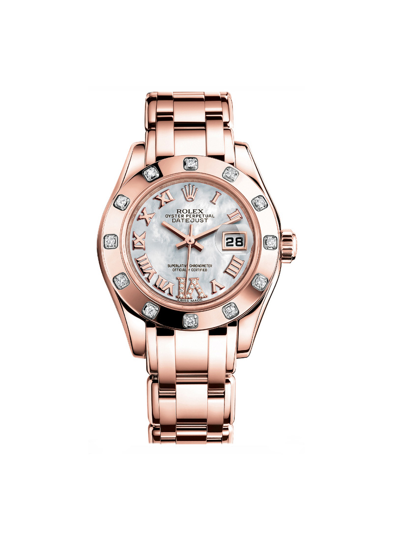 Pre-Owned Rolex Masterpiece in Rose Gold with12 Diamond Bezel
