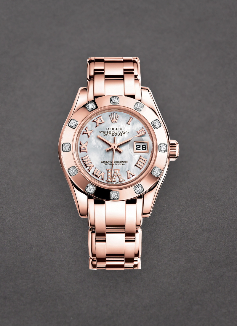 Pre-Owned Rolex Masterpiece in Rose Gold with12 Diamond Bezel