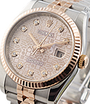 Datejust 2-Tone SS/RG  36mm with Fluted Bezel on Jubilee Bracelet with Pink Jubilee Diamond Dial
