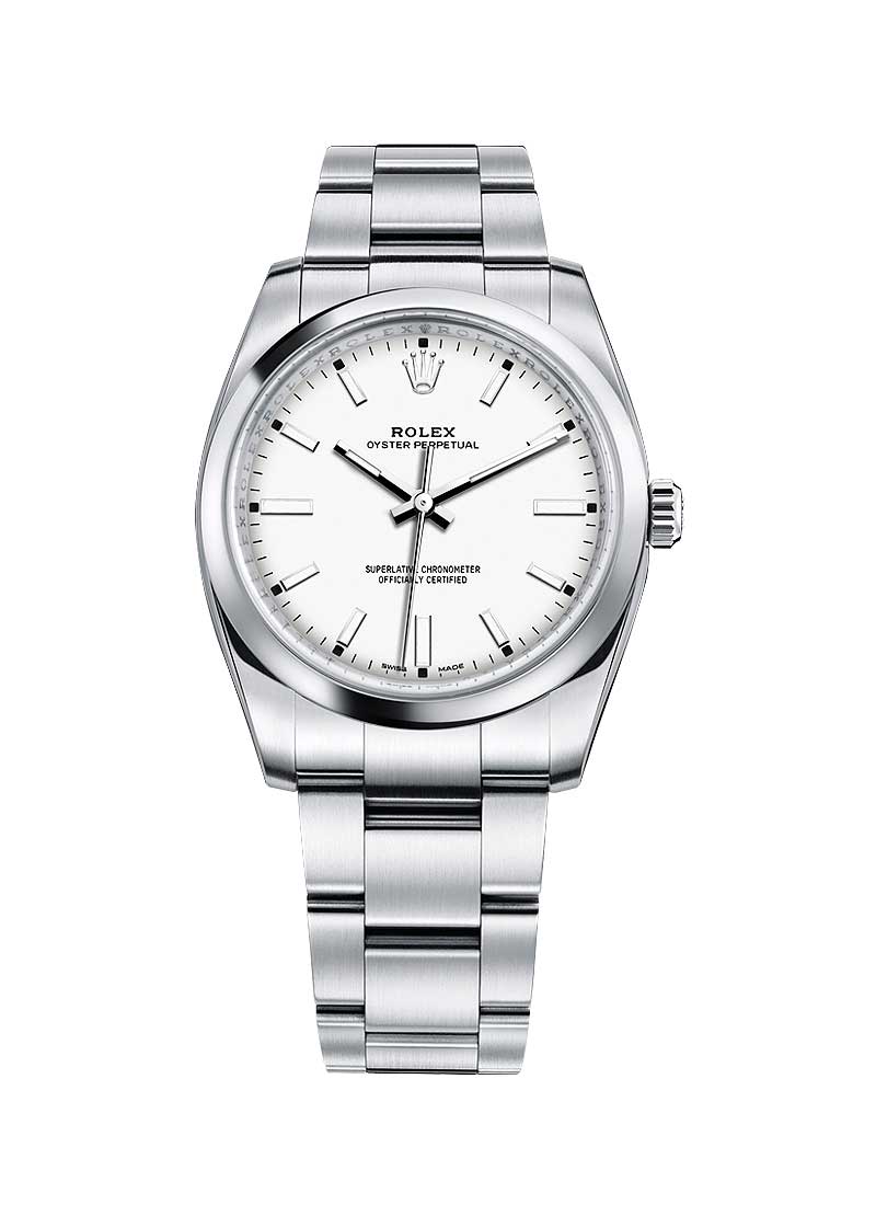 Rolex Unworn Oyster Perpetual 34mm in Steel with Smooth bezel