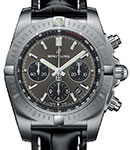 Chronomat B01 Chronograph 44 in Steel on Black Alligator Leather Strap with Grey Dial