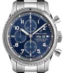 Navitimer 8 Chronograph 43mm in Steel On Stainless Steel Bracelet with Blue Dial