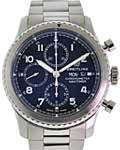 Navitimer 8 Chronograph 43mm in Steel On Stainless Steel Bracelet with Black Dial