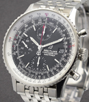 Navitimer Heritage 42mm in Steel on Steel Bracelet with Black Dial