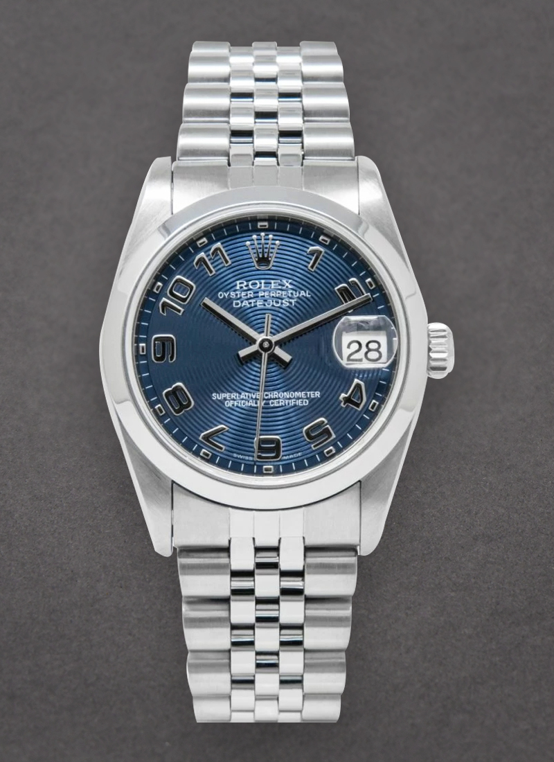 Pre-Owned Rolex Mid Size Datejust 31mm in Steel with Smooth Bezel