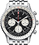 Navitimer 1 B01 Chronograph 43mm in Steel on Stainless Steel Bracelet with Black Dial