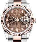 2-Tone Datejust 36mm on Oyster Bracelet with Chocolate jubilee Diamond Dial