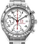 Speedmaster Olympic Collection 39mm in Stainless Steel with Tachymetre Bezel on Steel Bracelet with White Arabic Dial