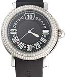 Arena Retro Sport in Steel with Diamond Bezel on Black Rubber Strap with Black Dial