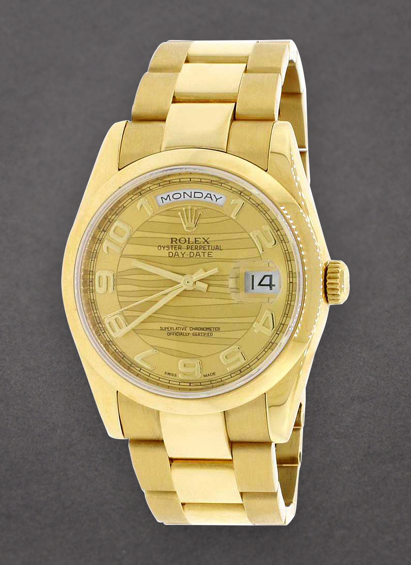 Pre-Owned Rolex Day Date 36mm President in Yellow Gold with Smooth Bezel