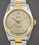 2-Tone Oyster Perpetual No Date 34mm on Oyster Bracelet with Ivory Stick Dial