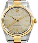 2-Tone Oyster Perpetual No Date 34mm on Oyster Bracelet with Ivory Stick Dial