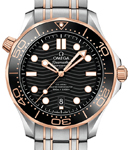 Seamaster Diver 300M Co-Axial Master in Steel and Rose Gold with Black Bezel On Steel and Rose Gold Bracelet with Black Dial