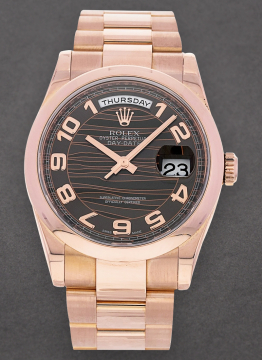 Pre-Owned Rolex 118205 Day Date 36mm President in Rose Gold with Smooth Bezel 118205