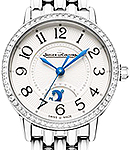 Rendez-Vous Night & Day in Steel with Diamond Bezel on Steel Bracelet with Silver Guilloche Dial