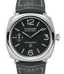 PAM 754 - Black Seal Radiomir in Steel on Black Calfskin Strap with Black Dial