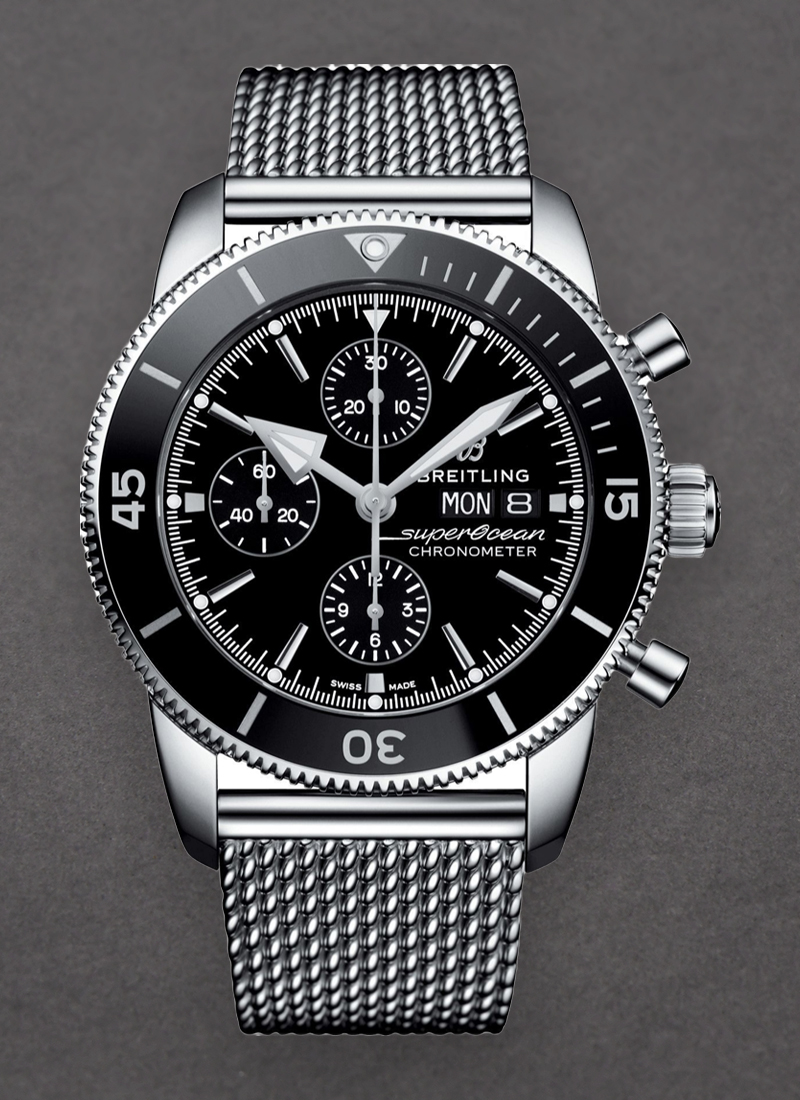 Breitling Superocean Heritage II Chronograph 44mm in Stainless Steel with Black Ceramic Bezel