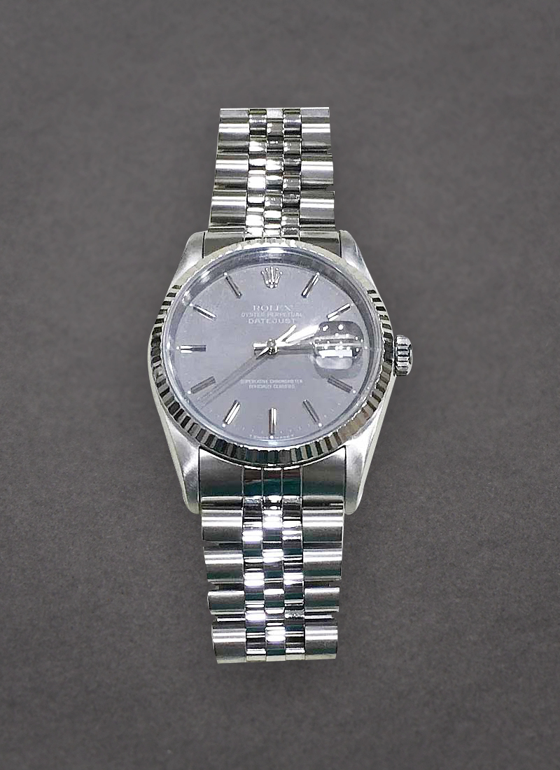 Pre-Owned Rolex Datejust 36mm with White Gold Fluted Bezel