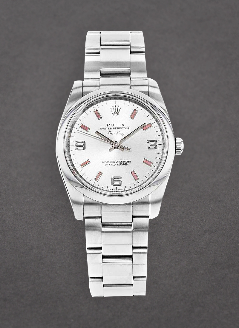 Pre-Owned Rolex Air King in Steel with Smooth Bezel