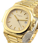 Nautilus 3800 in Yellow Gold on Yellow Gold Bracelet with Off White Dial