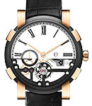 RJ Moon DNA in Rose Gold on Black Crocodile Leather Strap with White Moon Dial