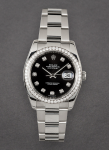 Pre-Owned Rolex 116244 Datejust 36mm in Steel with Diamond Bezel 116244