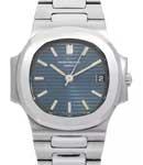 Nautilus Men's Quartz Ref. 3900 in Steel  on Steel Bracelet with Blue Stick Dial