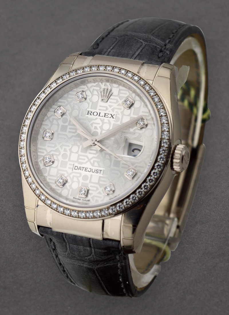 Rolex Unworn Datejust 36mm White Gold with Diamond Bezel