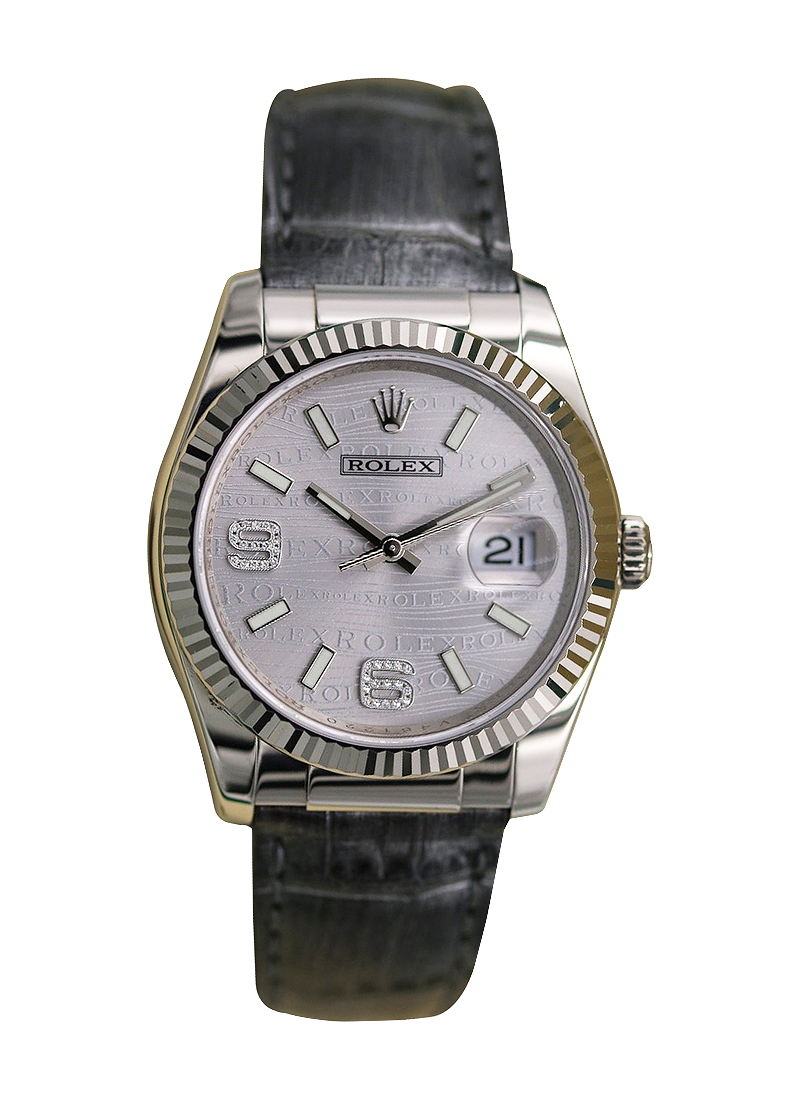 Pre-Owned Rolex Datejust 36mm in White Gold with Fluted Bezel