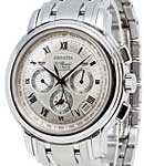 Gents Zenith El Primero Chronomaster in stainless steel On Steel Bracelet with Silver Dial