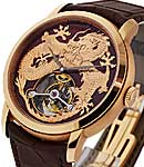 Jules Audemars Year of the Dragon in Rose Gold On Brown Crocodile Strap with Red Dial and Gold Colored Dragon Dial