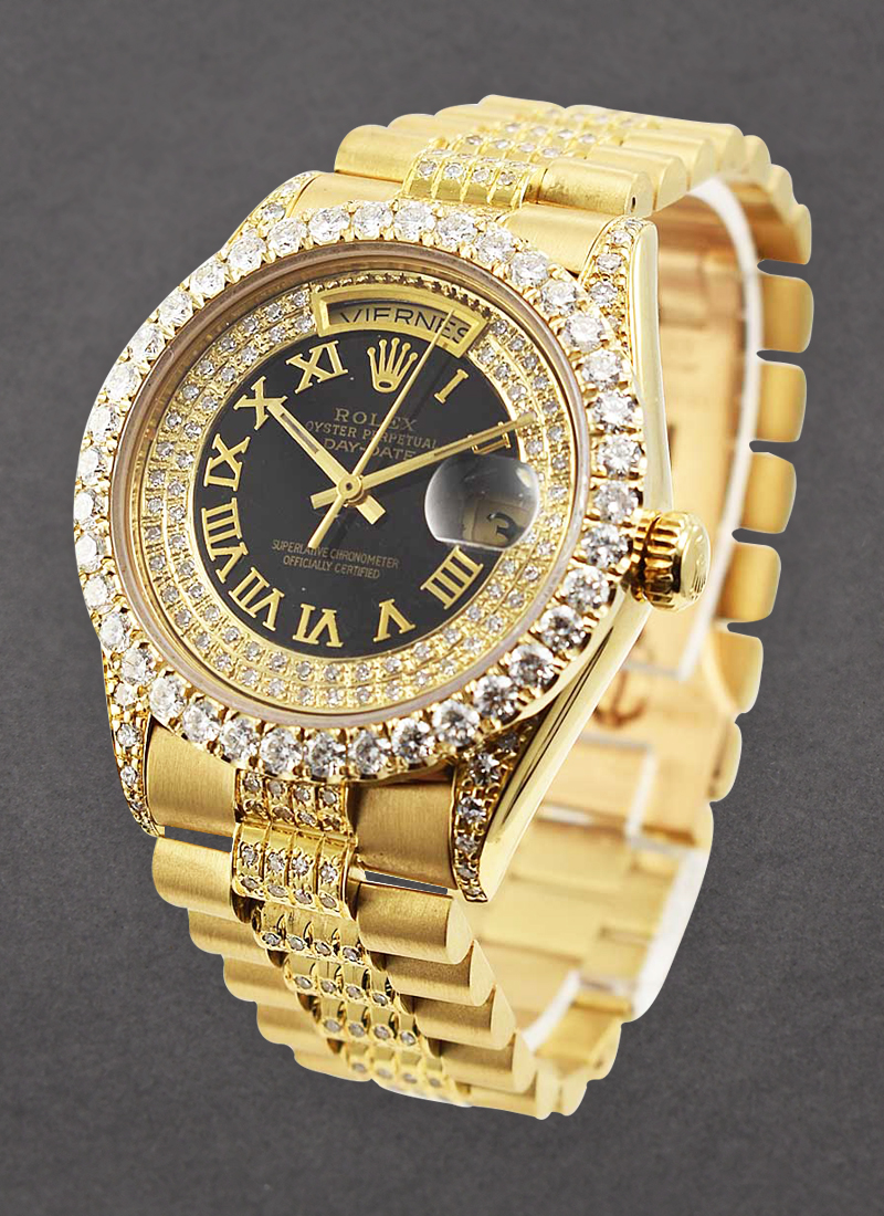 Pre-Owned Rolex President - 36mm - Yellow Gold - Diamond Bezel