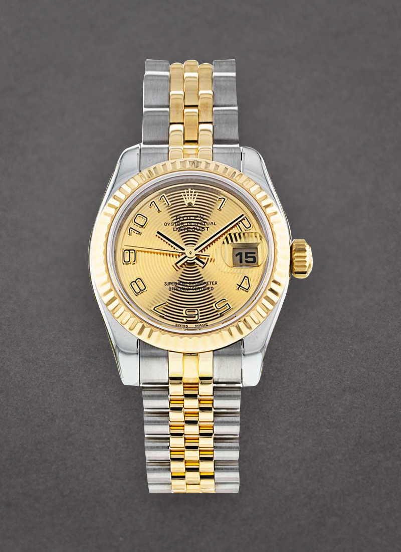 Pre-Owned Rolex Datejust Ladies 26mm in Steel with Yellow Gold Fluted Bezel