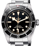 Heritage Black Bay in Stainless Steel on Silver Tone Bracelet with Black Analog Dial
