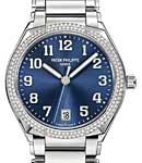 Twenty-4 in Steel with Diamond Bezel on Stainless Steel Bracelet with Blue Dial